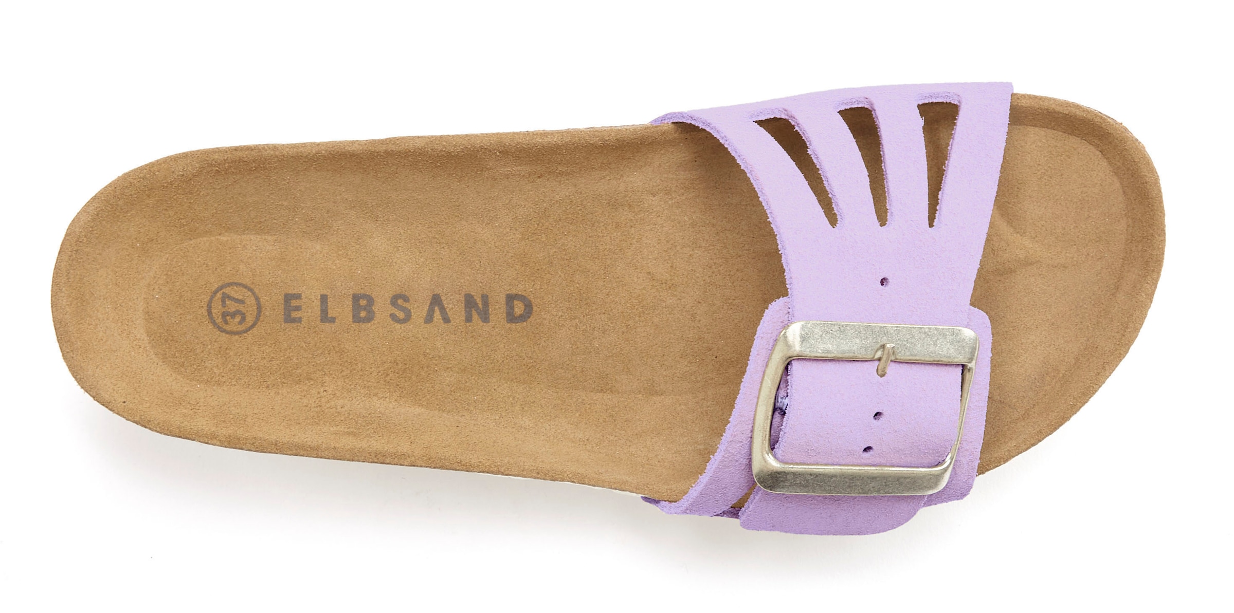 Elbsand Pantolette »Sandale«, Mule, offener Schuh aus Leder mit weichem Komfortkorkfussbett