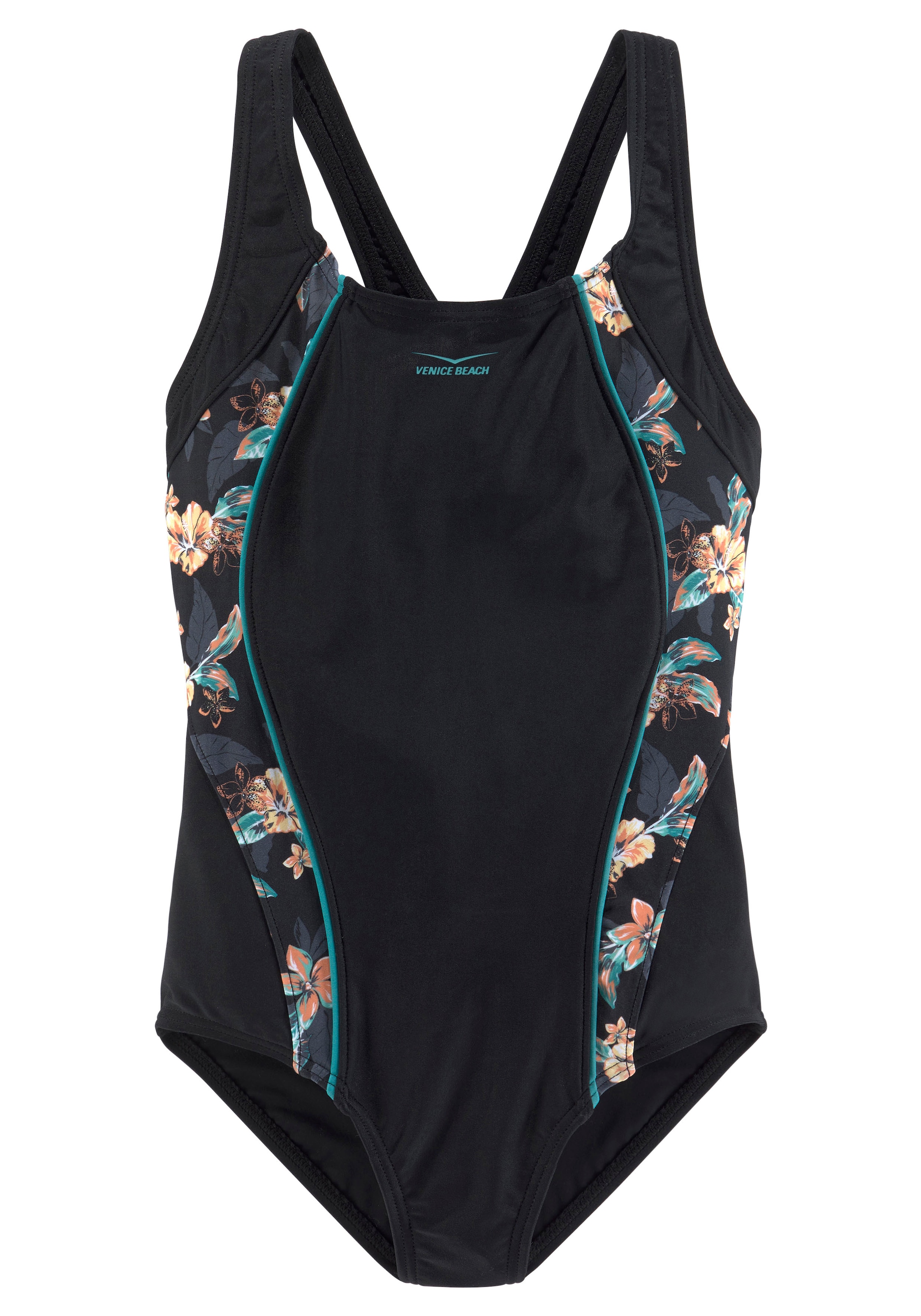 Venice Beach Badeanzug »Lori Kids« mit dunklem Tropendruck