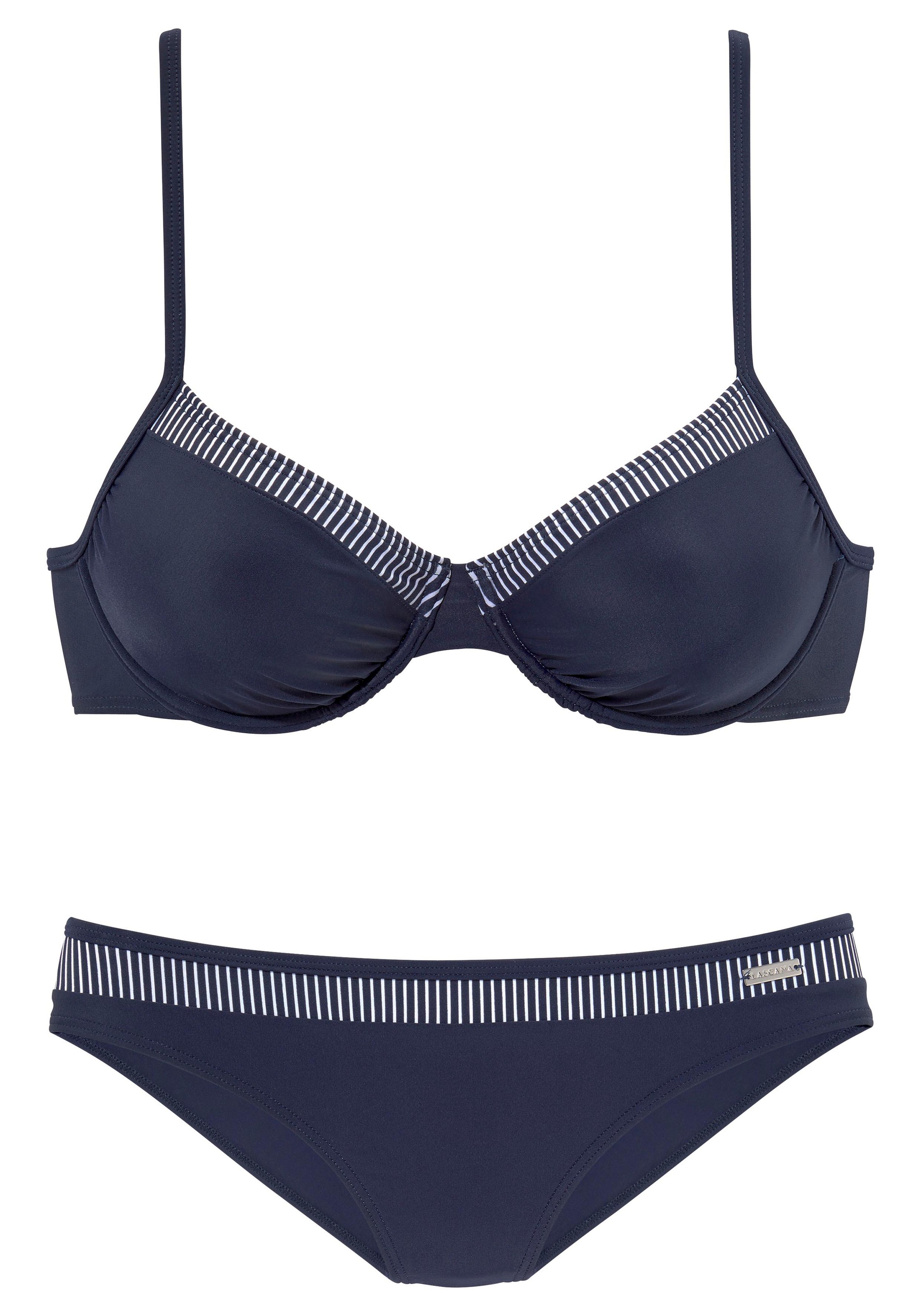 LASCANA Bügel-Bikini mit gestreiften Einsätzen