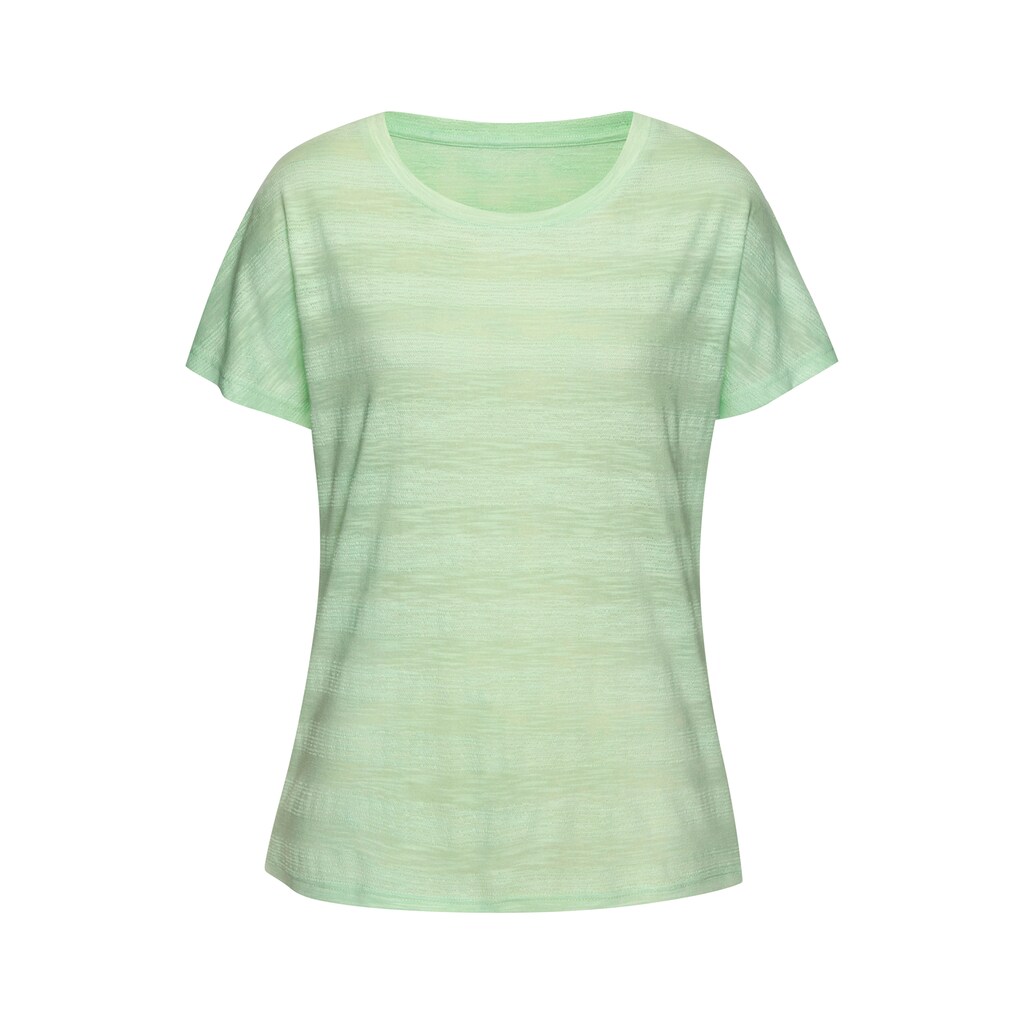 Vivance T-Shirt »mit modischer Strukturoptik«, (2er-Pack), aus pflegeleichter Qualität mit Baumwolle