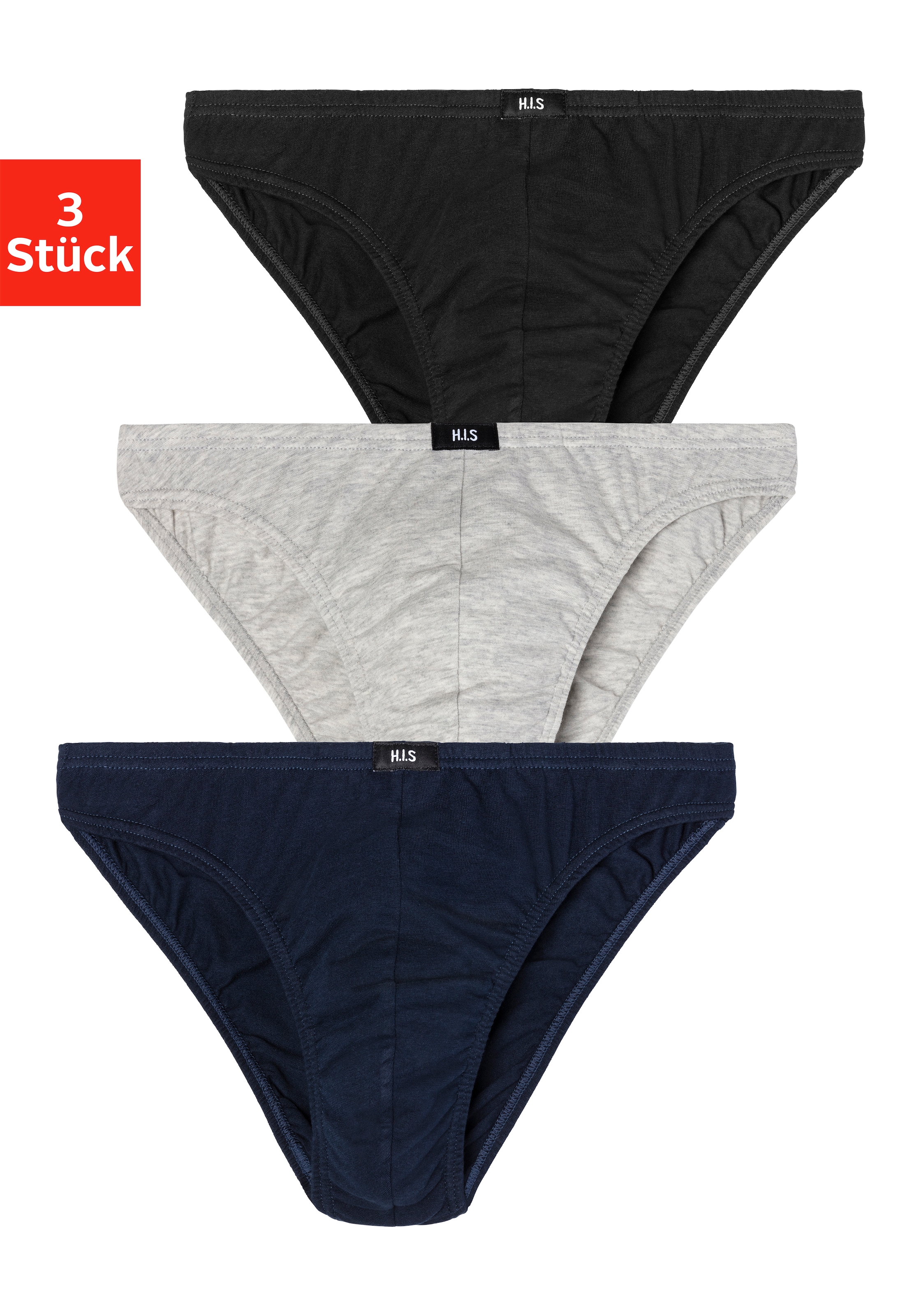 H.I.S Slip »Minislip« Packung, 3 Stk. aus weichem Baumwoll-Stretch