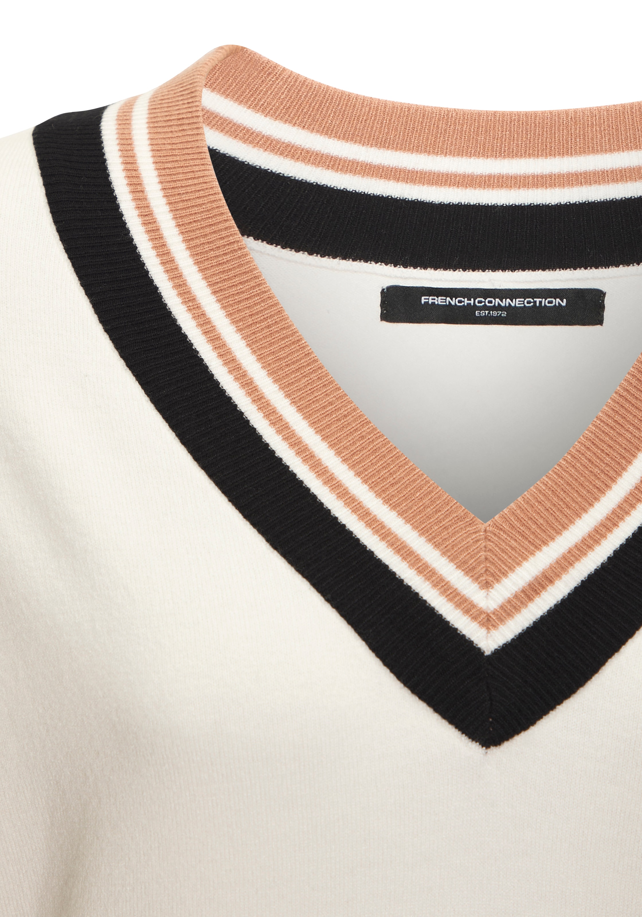 French Connection Pull en tricot mit Kontraststreifen