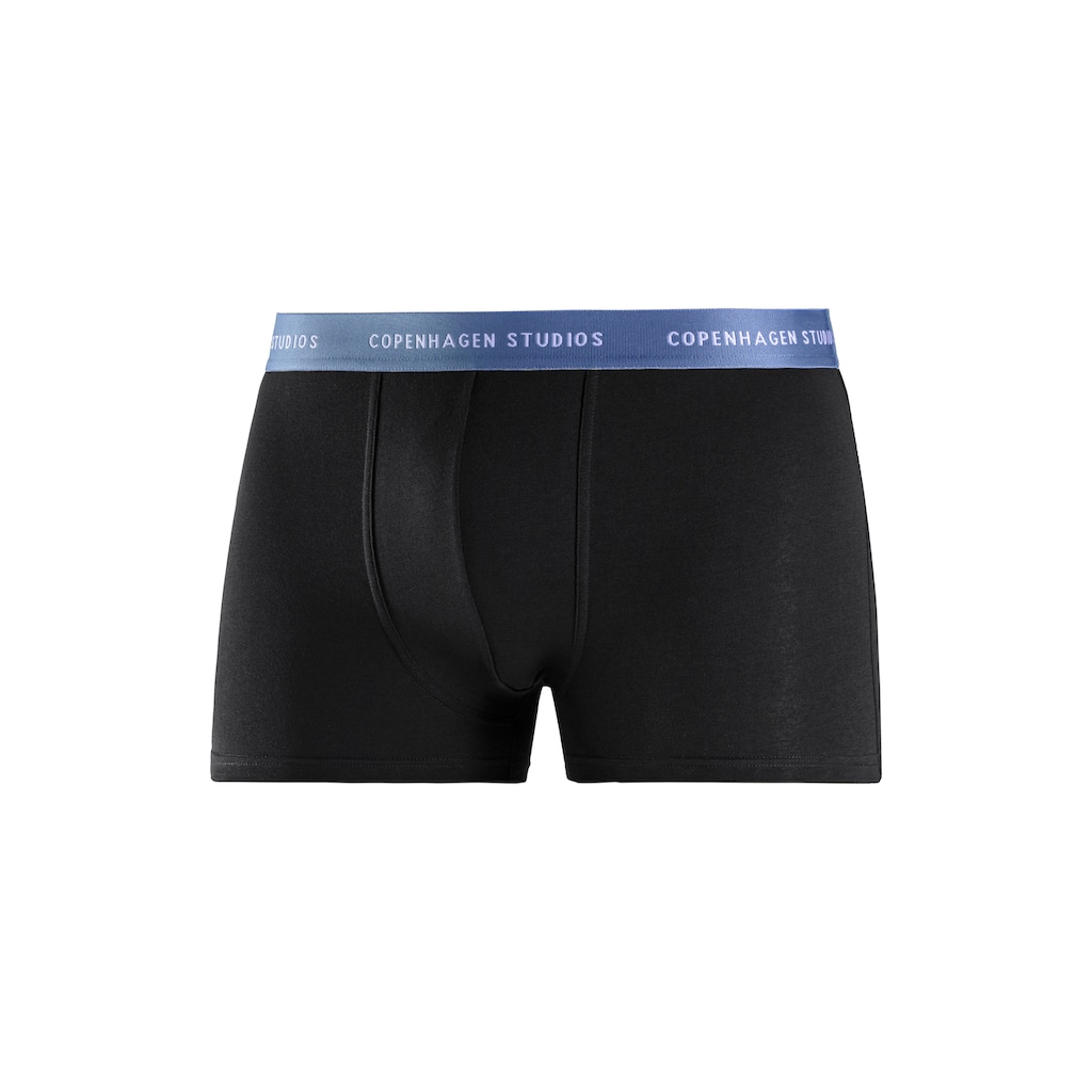 Copenhagen Studios Boxer »Boxershorts für Herren«, (3 St.), mit farbigem Logo-Bund