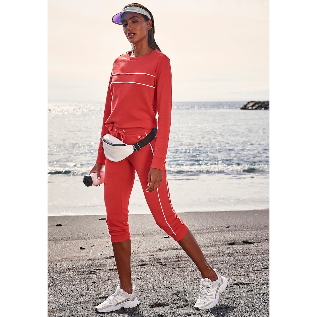 H.I.S Sweatshirt, mit Piping auf der Brust, Loungewear