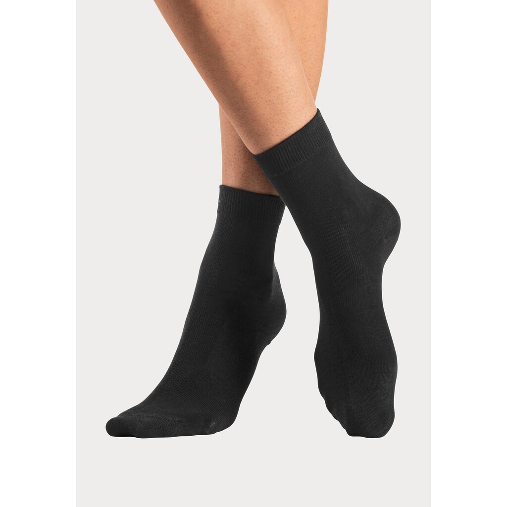 LASCANA Basicsocken, (Packung, 7 Paar), in bunten Melange-Farben