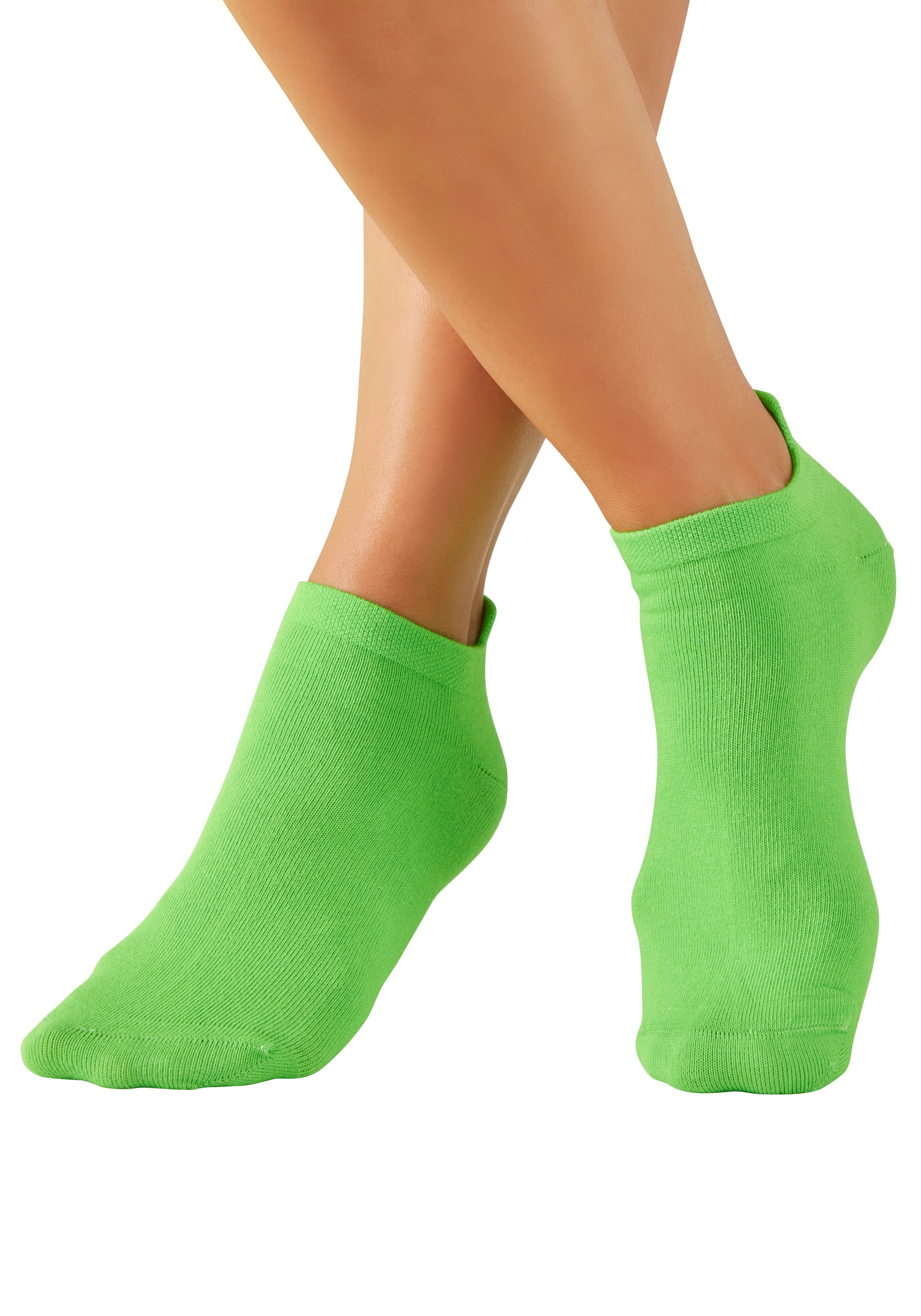 LASCANA Chaussettes de baskets »für Damen mit eingestricktem Markenlogo« Boîte, Boîte, 7 Couple tlg. dans une jolie boîte cadeau