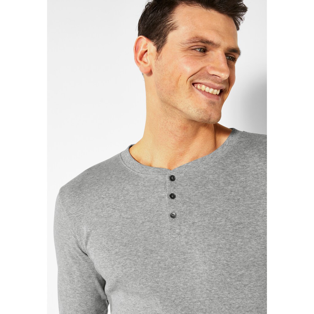 H.I.S Langarmshirt, mit aufwendiger Knopfleiste