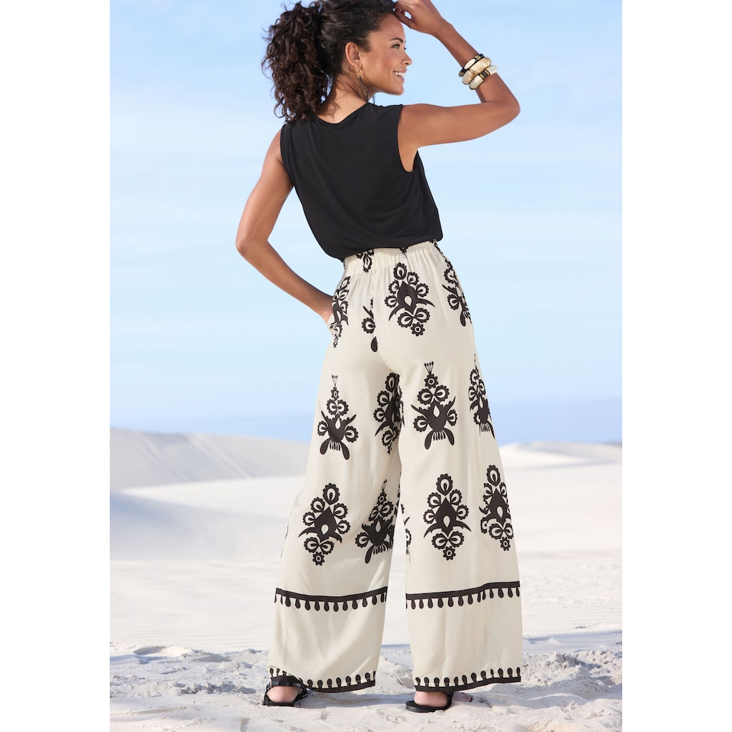 LASCANA Palazzohose, mit Ethnoprint, Sommerhose