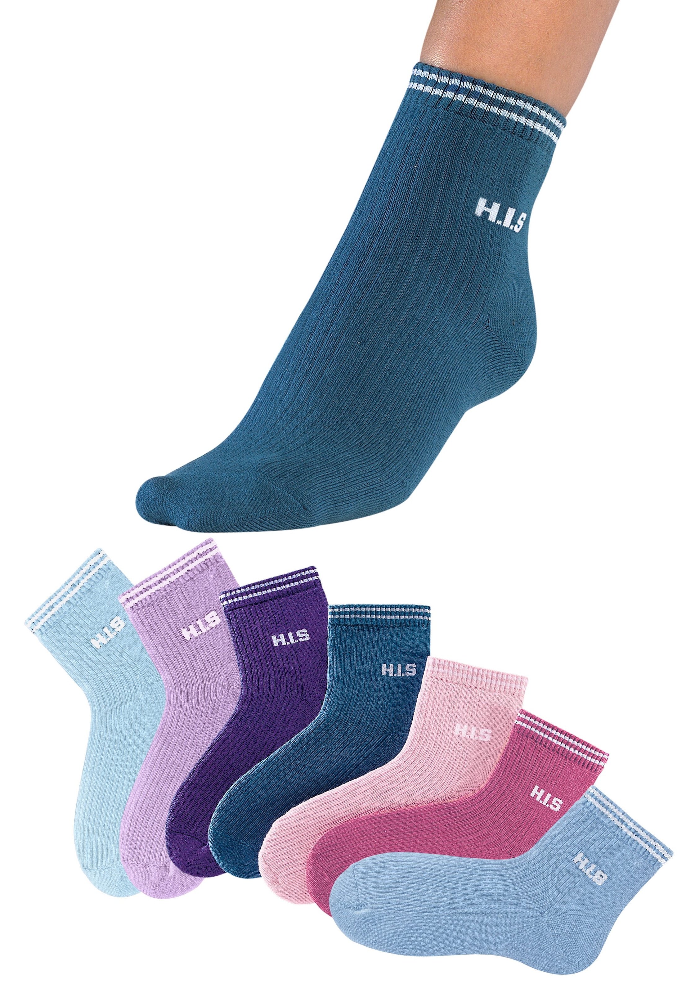 H.I.S Kurzsocken, (Packung, 7 Paar), mit Vollfrottee