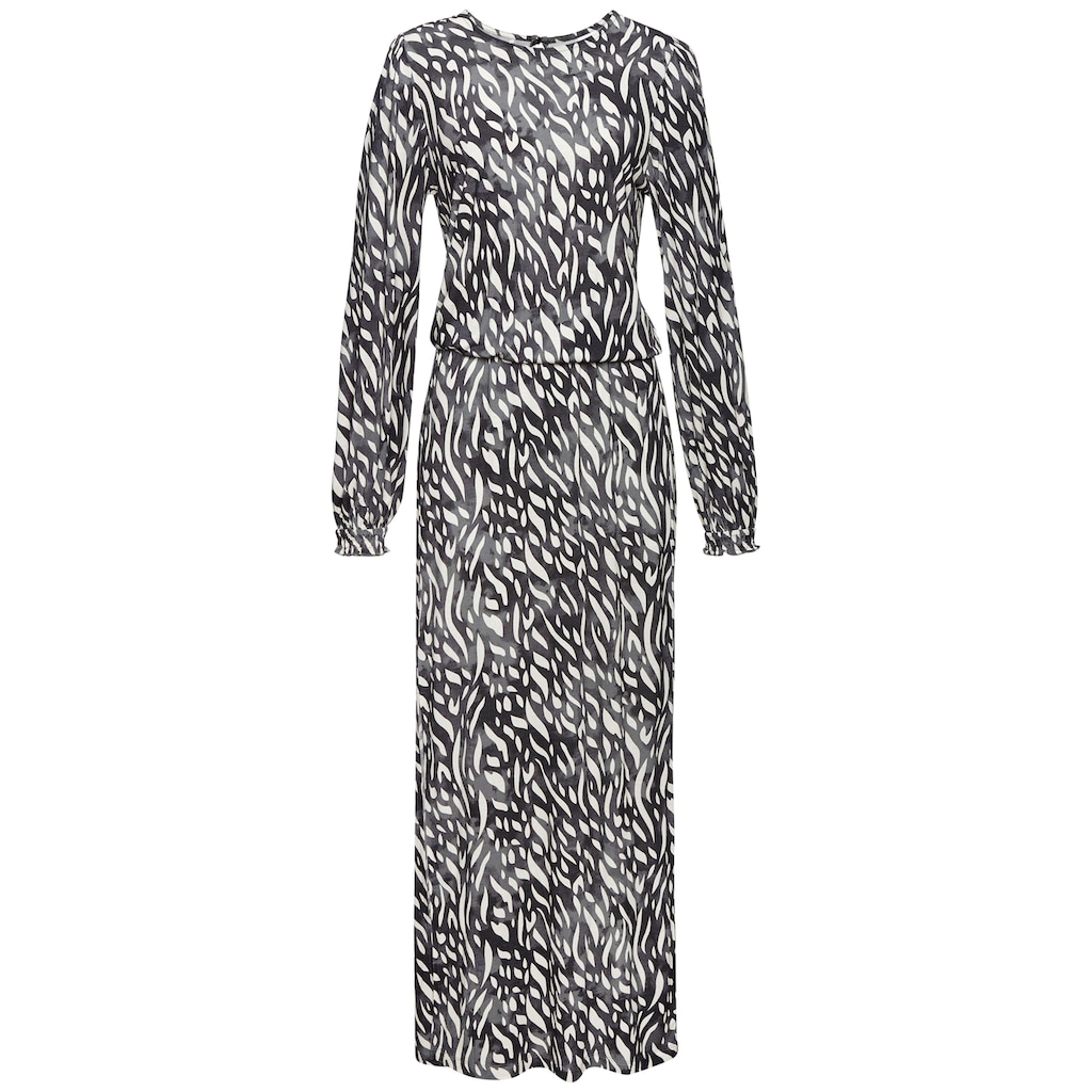 LASCANA Maxikleid, mit seitlichem Schlitz, Jerseykleid im Alloverprint