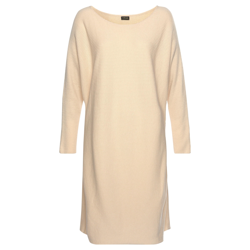LASCANA Strickkleid, mit U-Boot-Ausschnitt