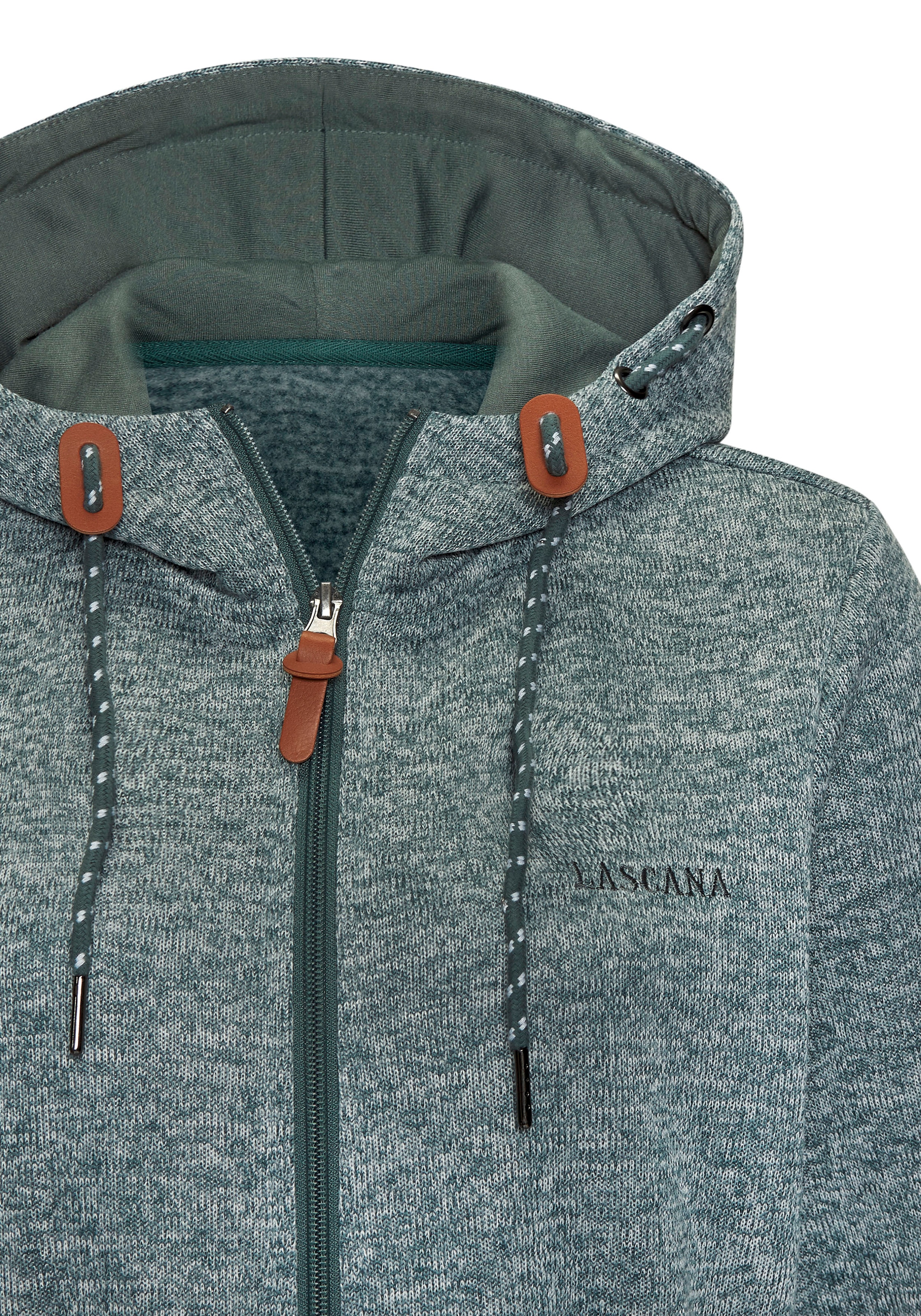 LASCANA Fleecejacke, mit Kapuze, mit Kapuze