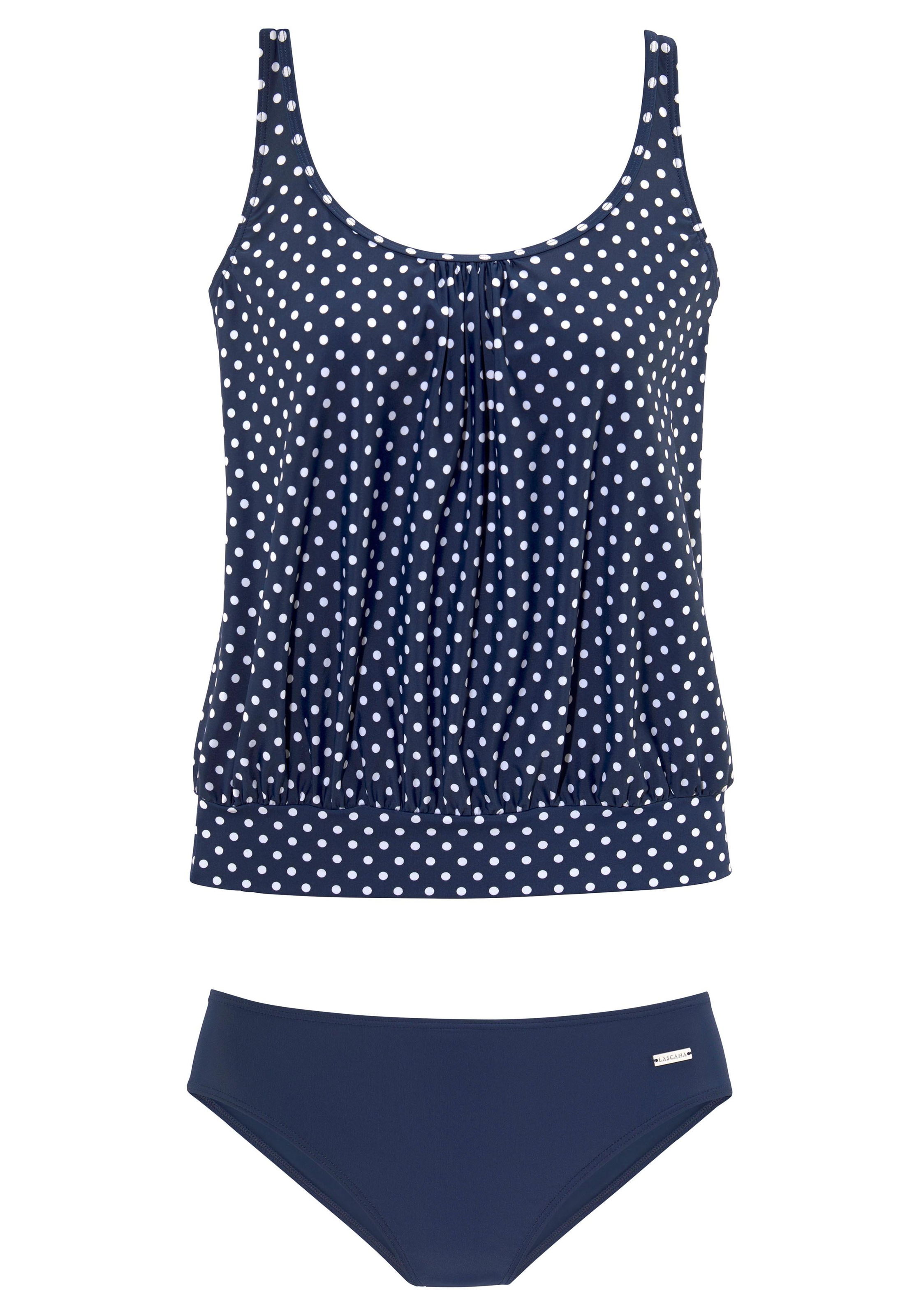 LASCANA Oversize-Tankini im modischen Pünktchen-Design