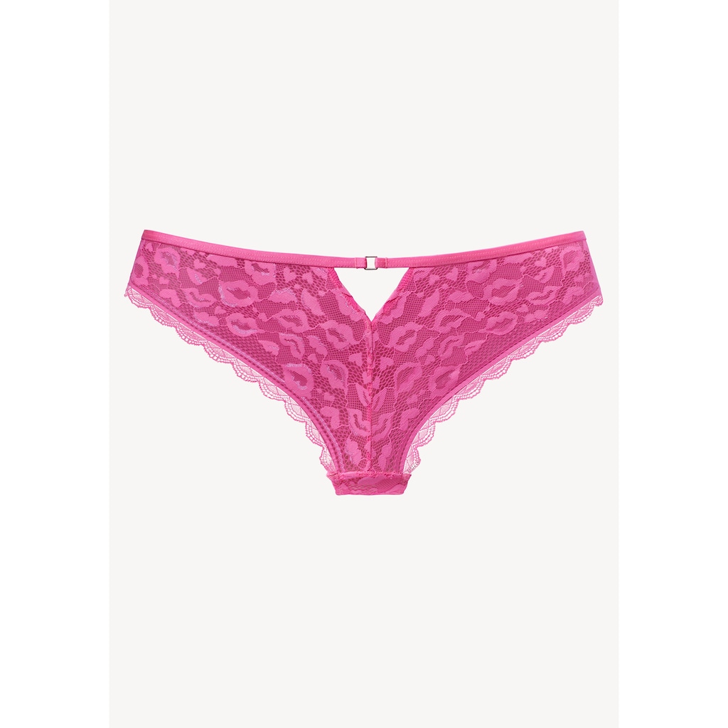 Vivance String, aus dezent transparenter Spitze in Kussmund-Optik