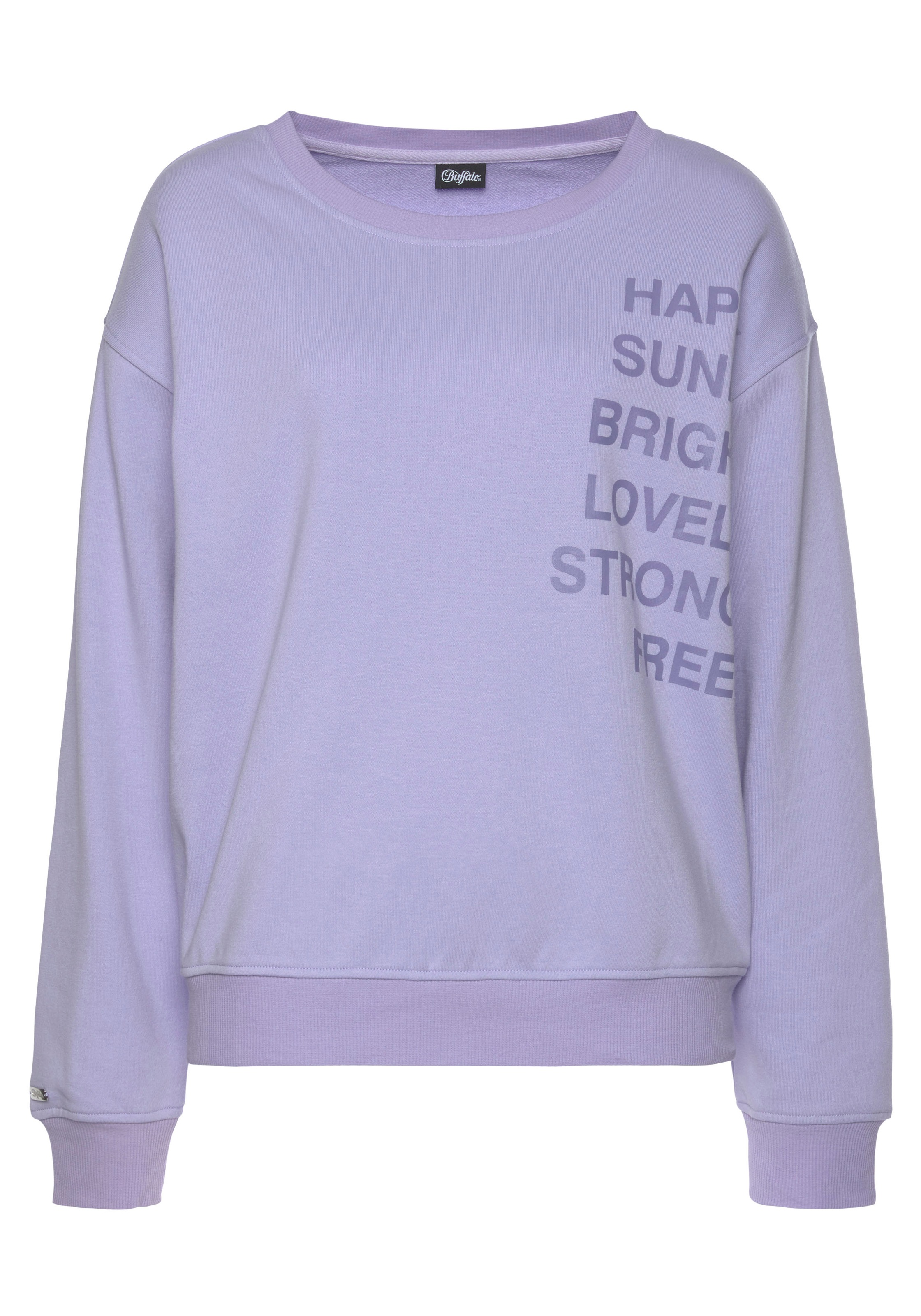 Buffalo Sweatshirt, mit Statement Druck, Loungewear
