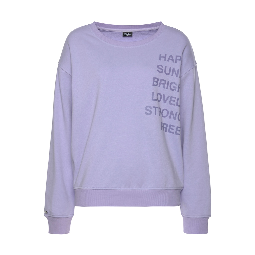Buffalo Sweatshirt, mit Statement Druck, Loungeanzug