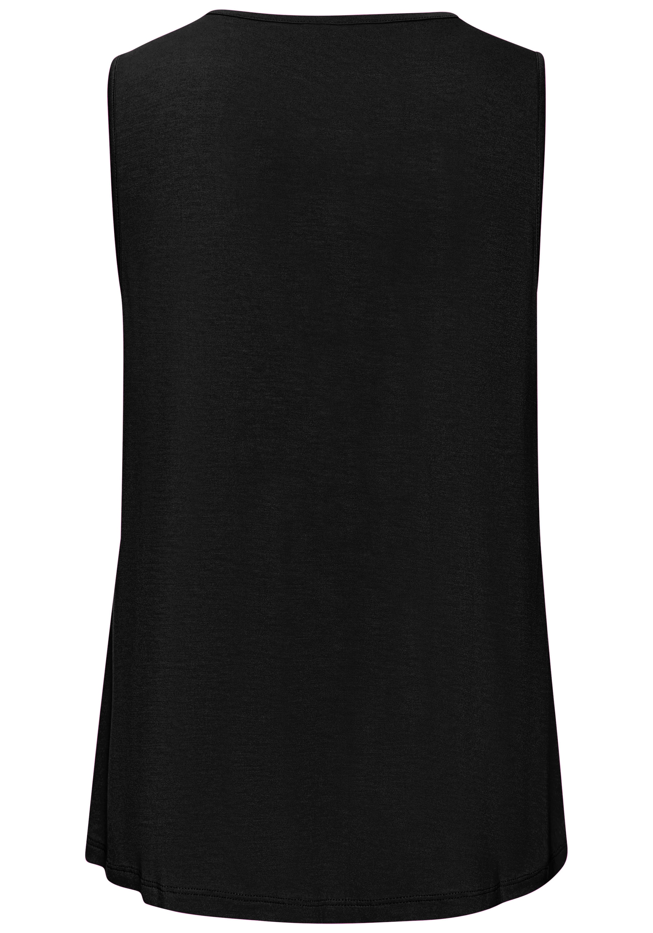 Vivance Tanktop, mit goldfarbenenem Zieraccessoire, elegantes Blusentop
