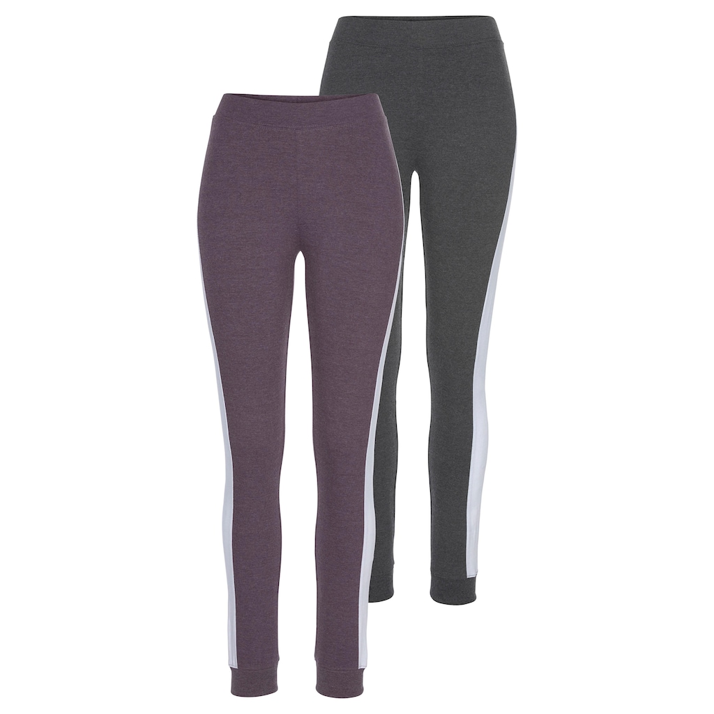 Arizona Leggings, (2er-Pack), mit breitem Streifen