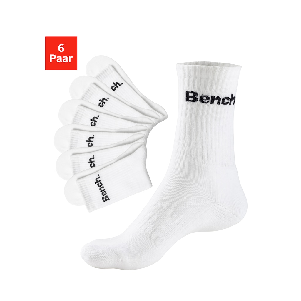 Bench. Tennissocken, (Packung, 6 Paar), mit Fuss Polsterung