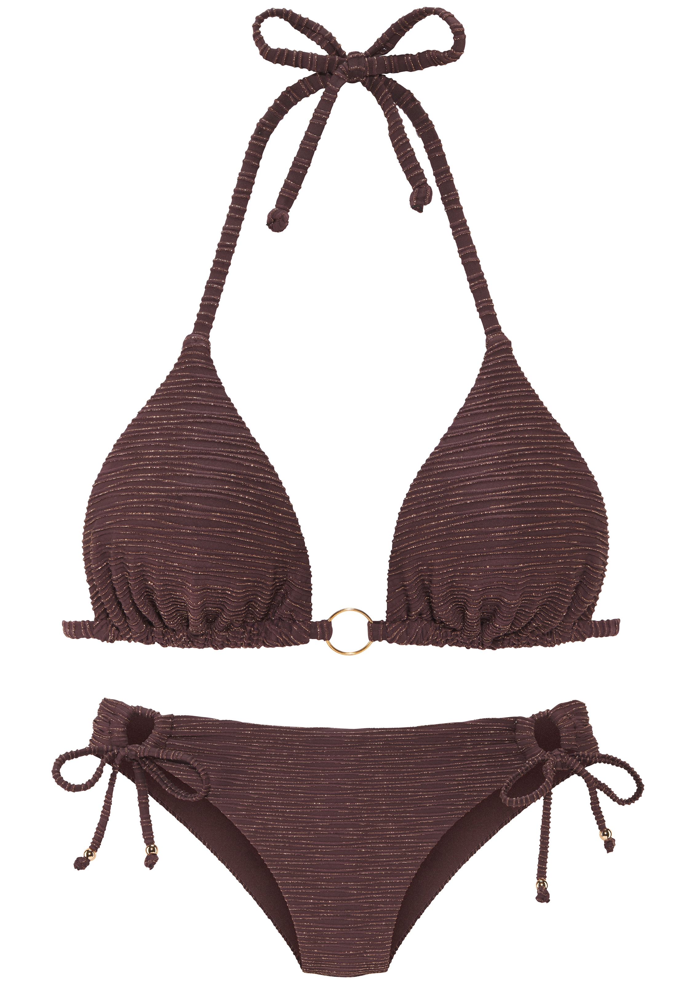 LASCANA Bikini triangle Glitzernde Strukturware