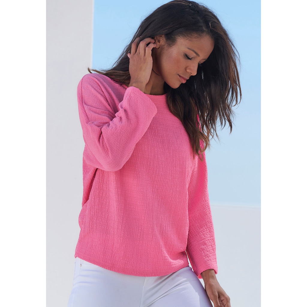 Vivance 2-in-1-Shirt »zum Krempeln«, aus bügelfreier Crêpe-Qualität