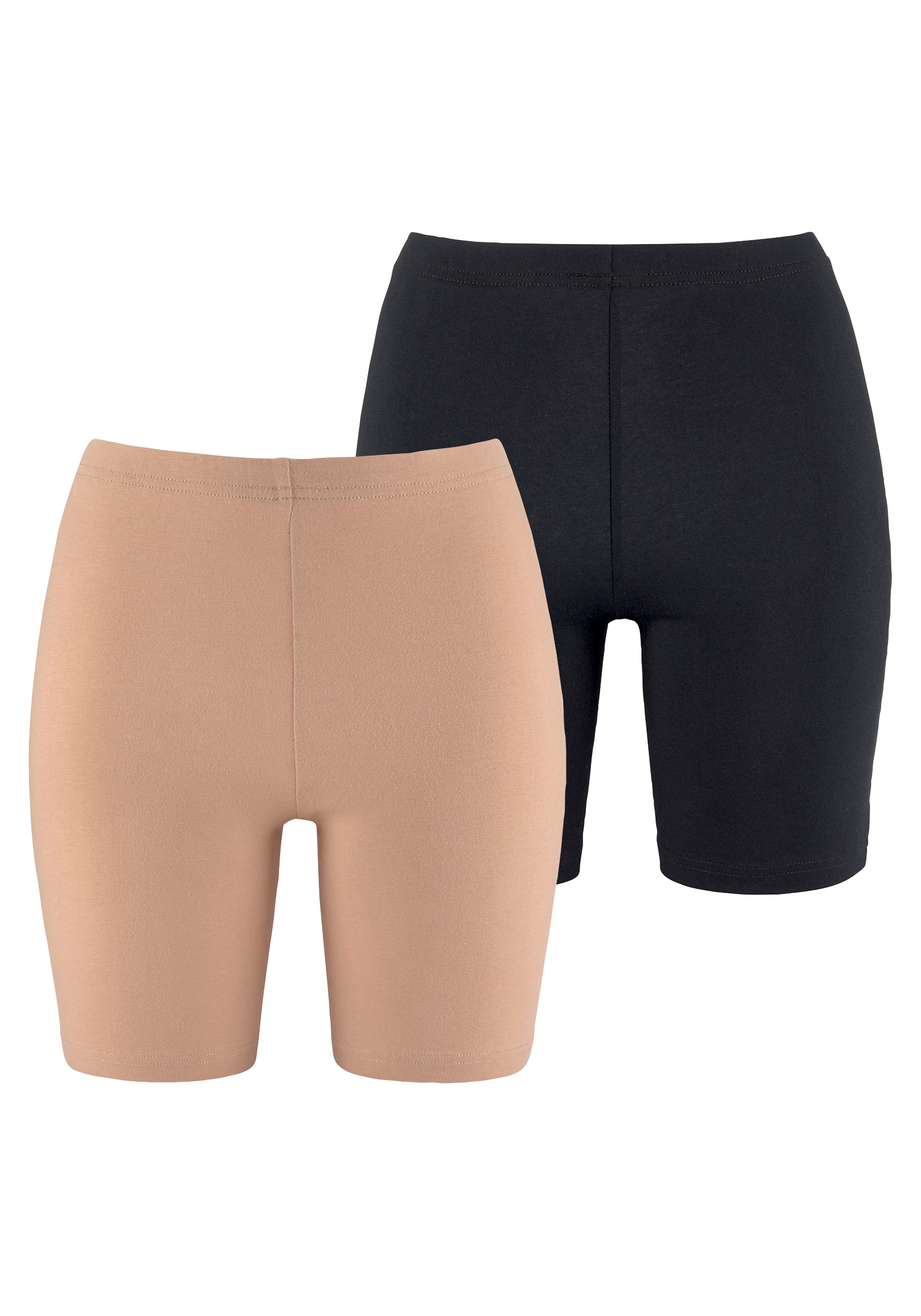 LASCANA Lange Unterhose Packung, 2 Stk. "Perfect Basics" aus elastischer Baumwolle