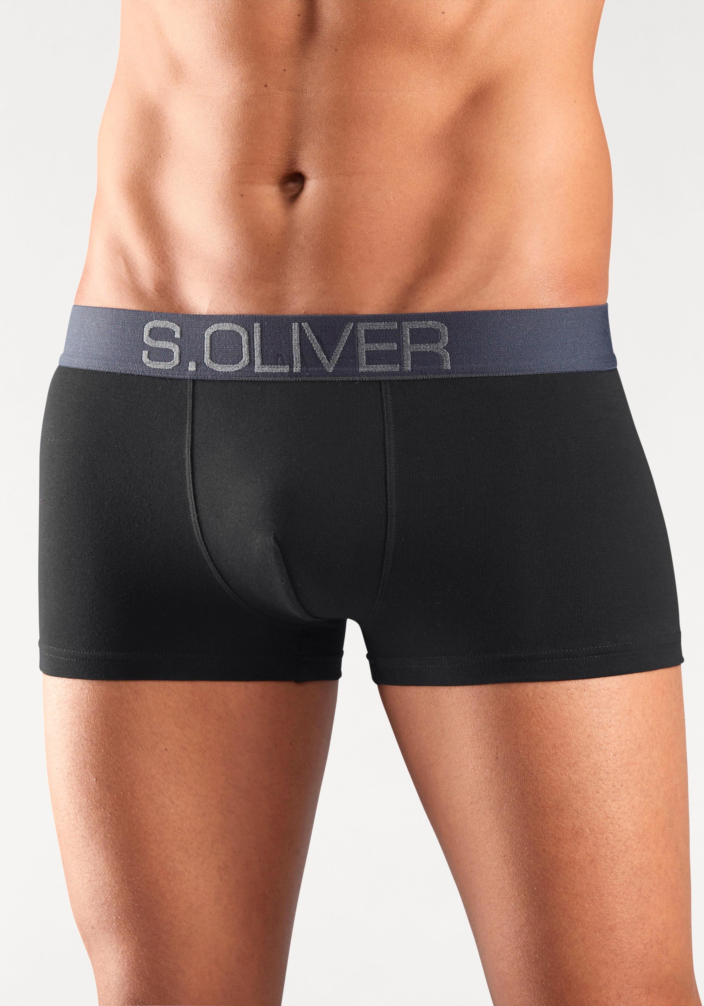 s.Oliver Hipster, (Packung, 4 St.), knapp sitzende Boxershorts für Herren aus Baumwoll-Mix