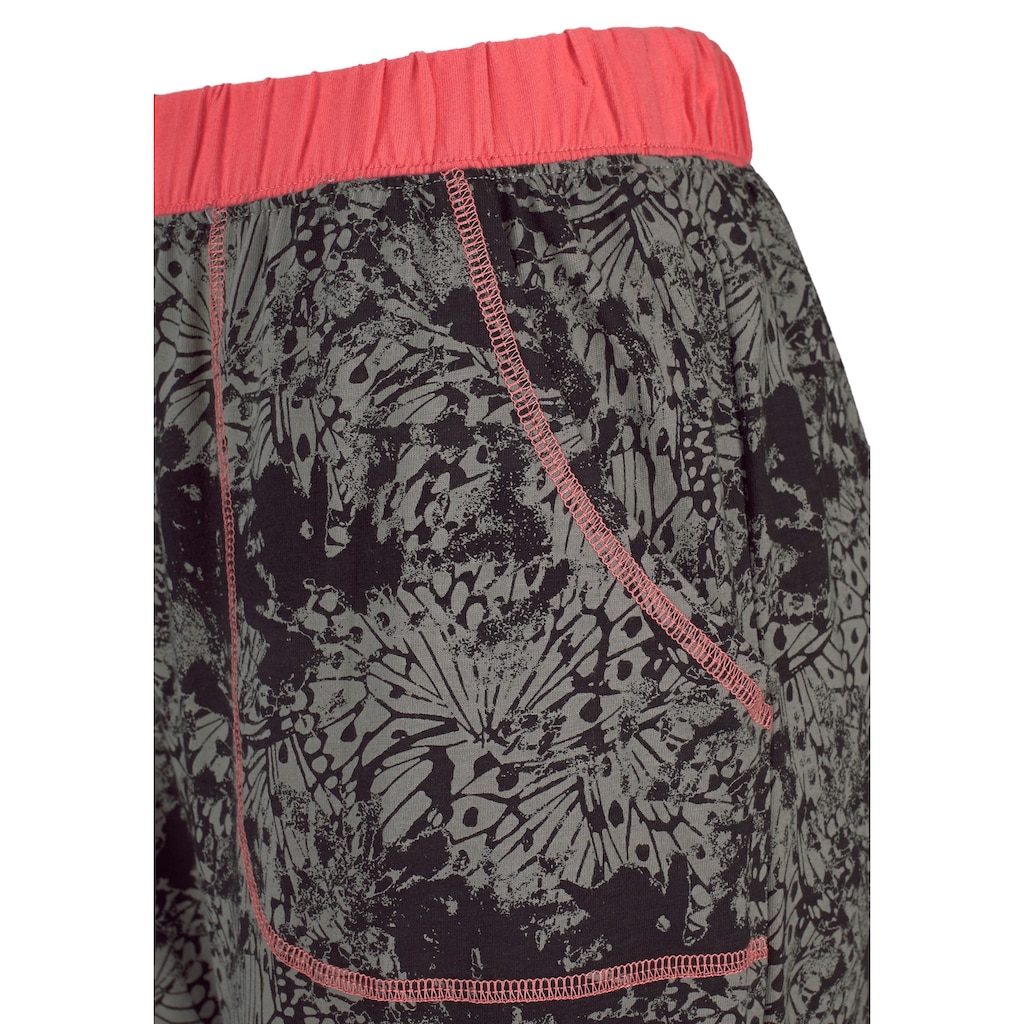 Buffalo Pyjama, (2 tlg.), gemusterte Hose mit Eingrifftaschen