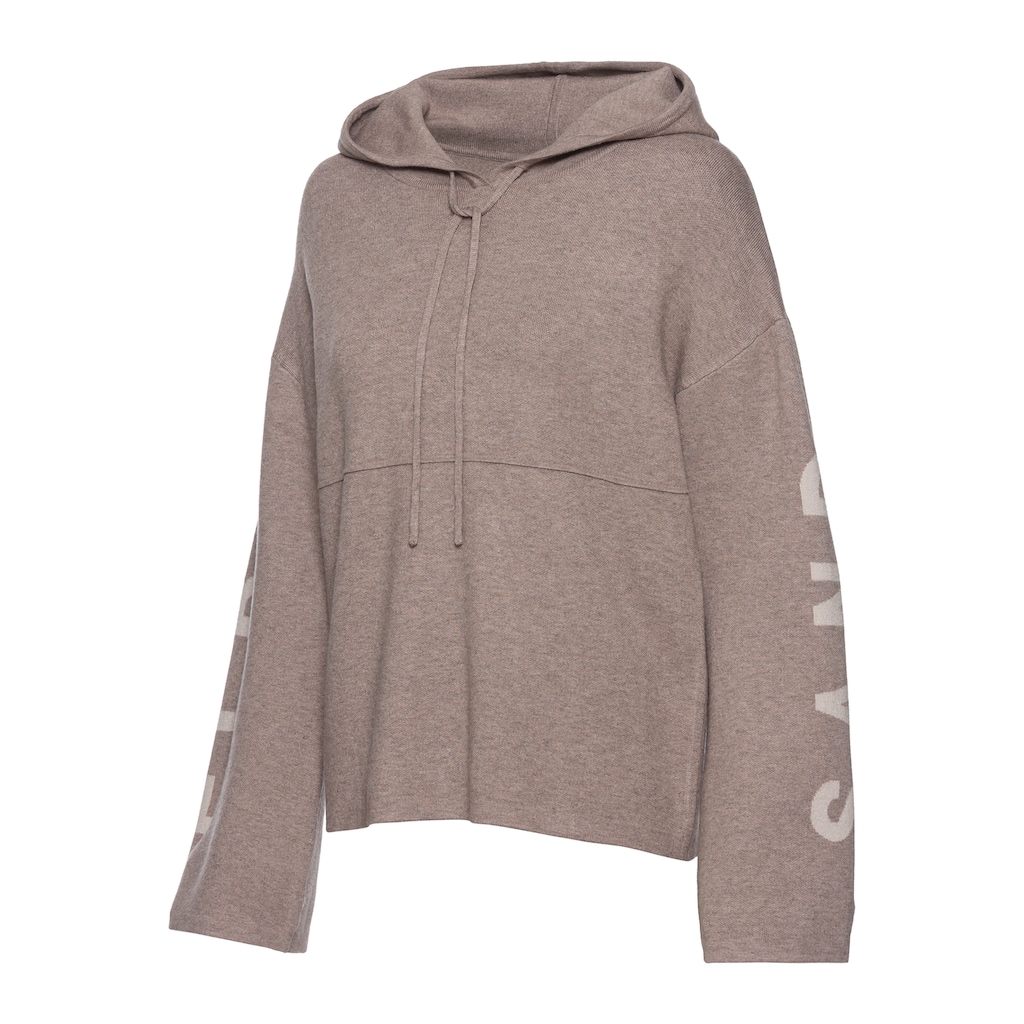 Elbsand Hoodie, Strickpullover mit eingestricktem Logo, Loungewear