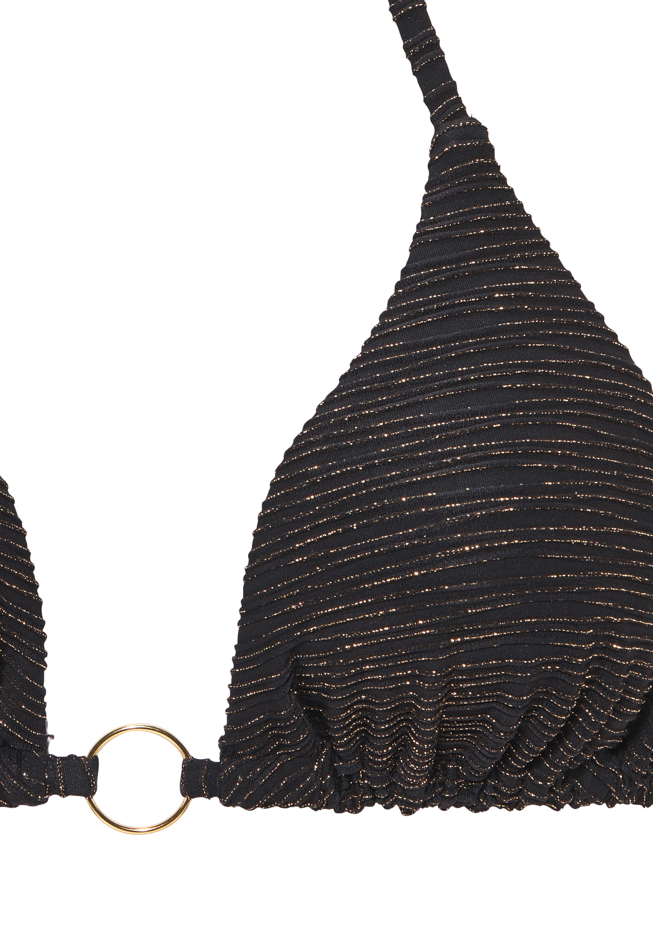 LASCANA Bikini triangle tissu structuré scintillant