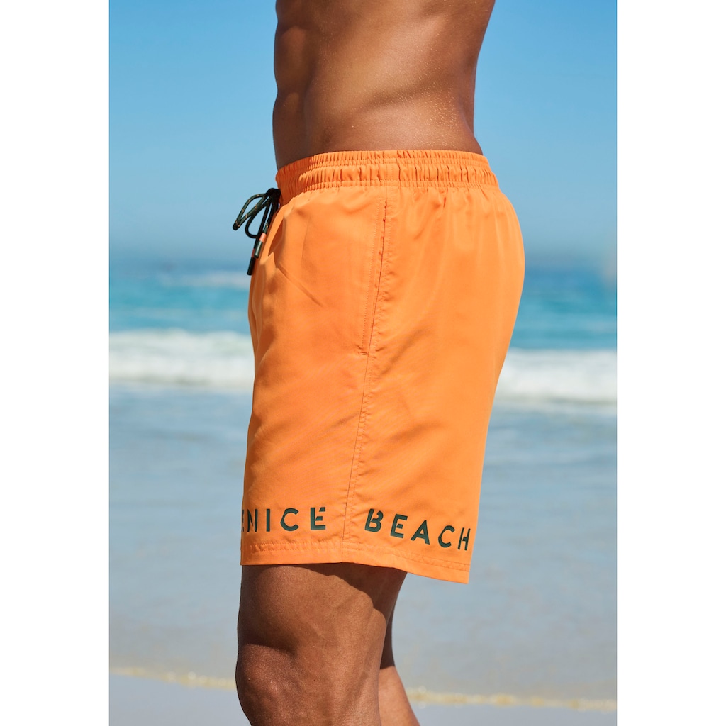 Venice Beach Badeshorts, seitliche Eingrifftasche mit Reissverschluss
