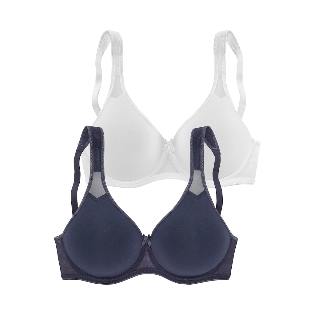 petite fleur T-Shirt-BH, mit Bügel und Netzeinsätzen, Basic Dessous
