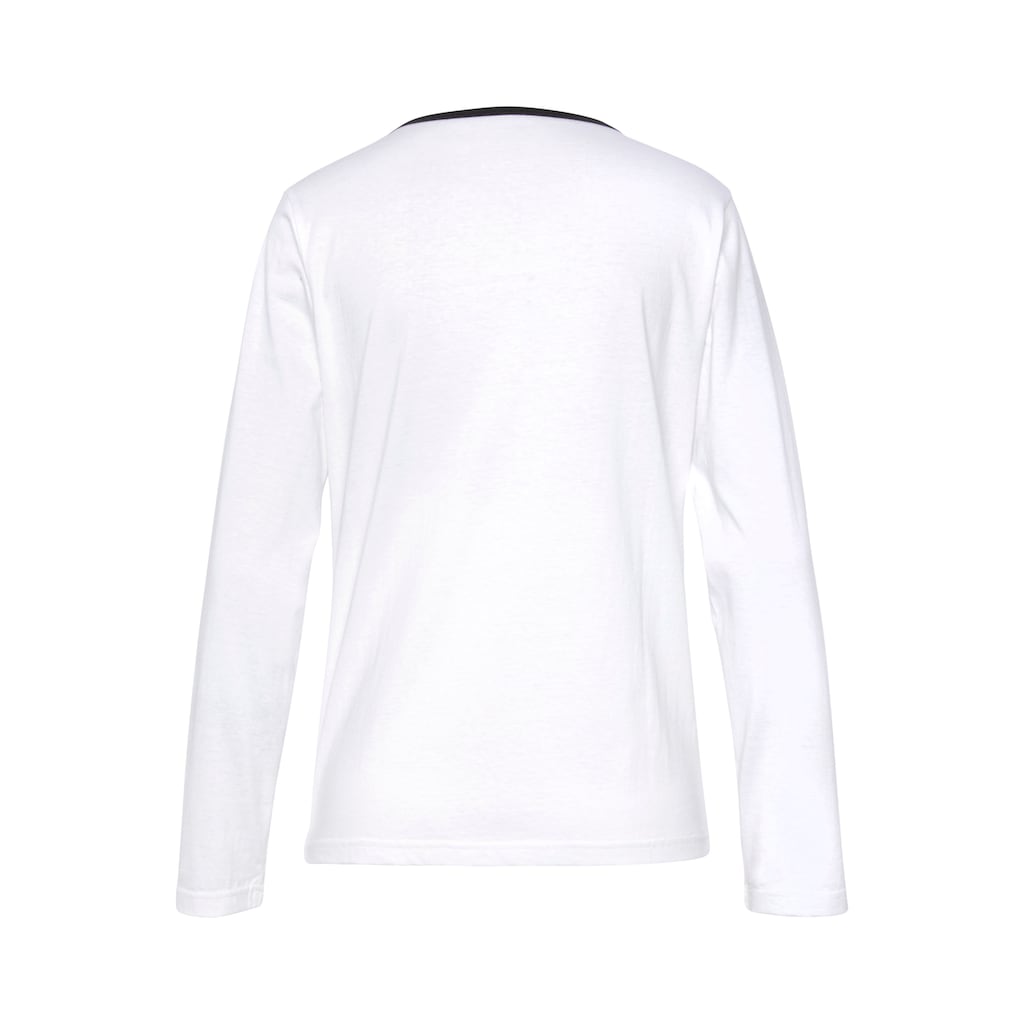 Vivance Dreams Pyjamaoberteil, mit Paspel und kurzer Zier-Knopfleiste