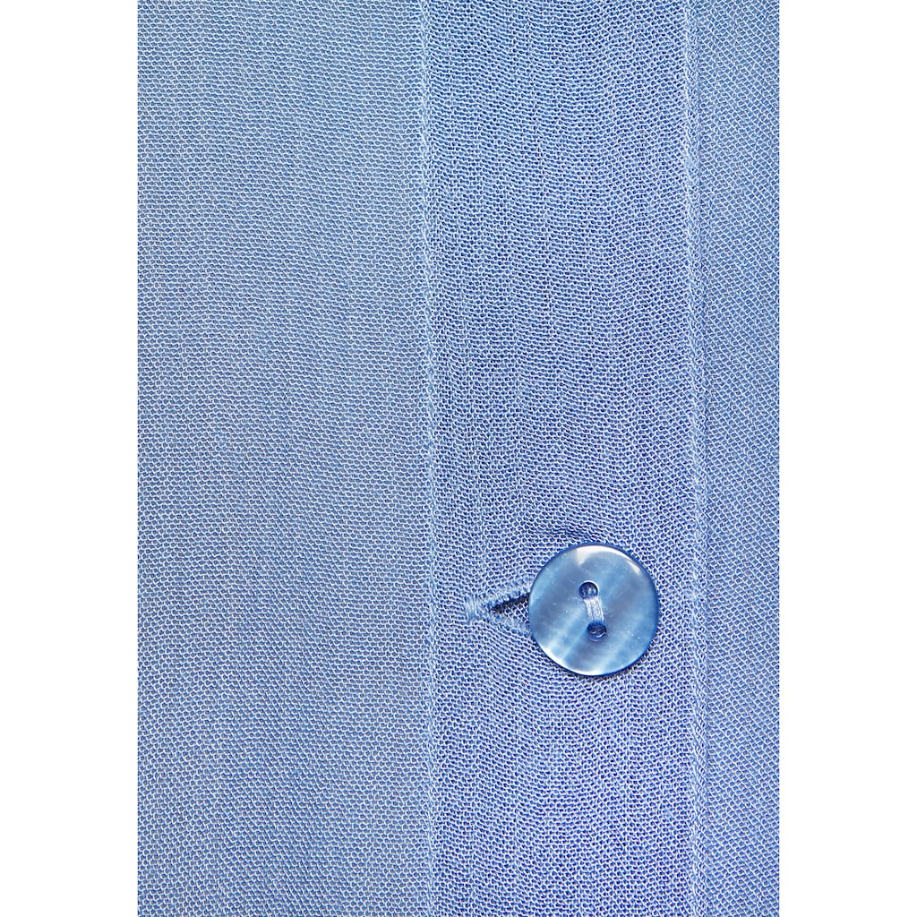 LASCANA Longbluse, mit Knopfleiste, Kurzarmbluse, Blusenkleid, sommerlich