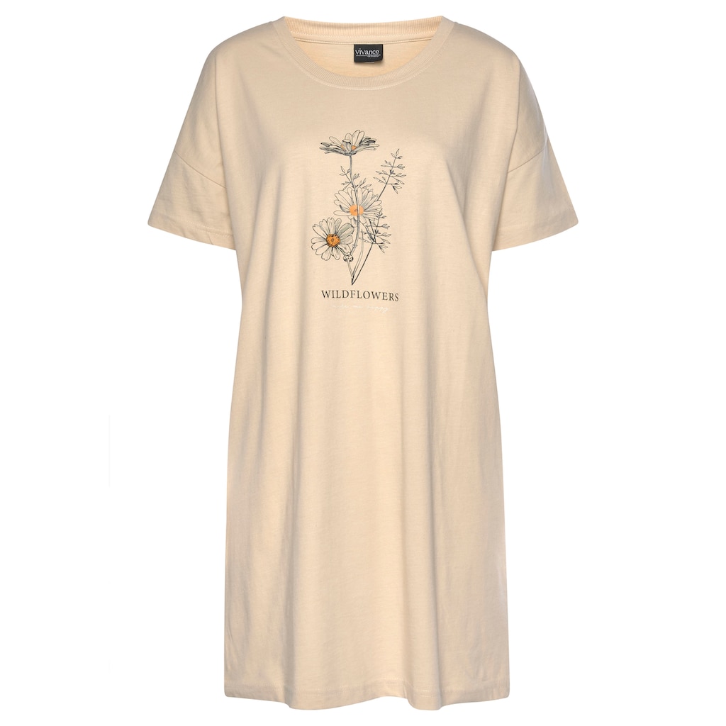 Vivance Dreams Bigshirt, (2er-Pack), mit Frontdruck