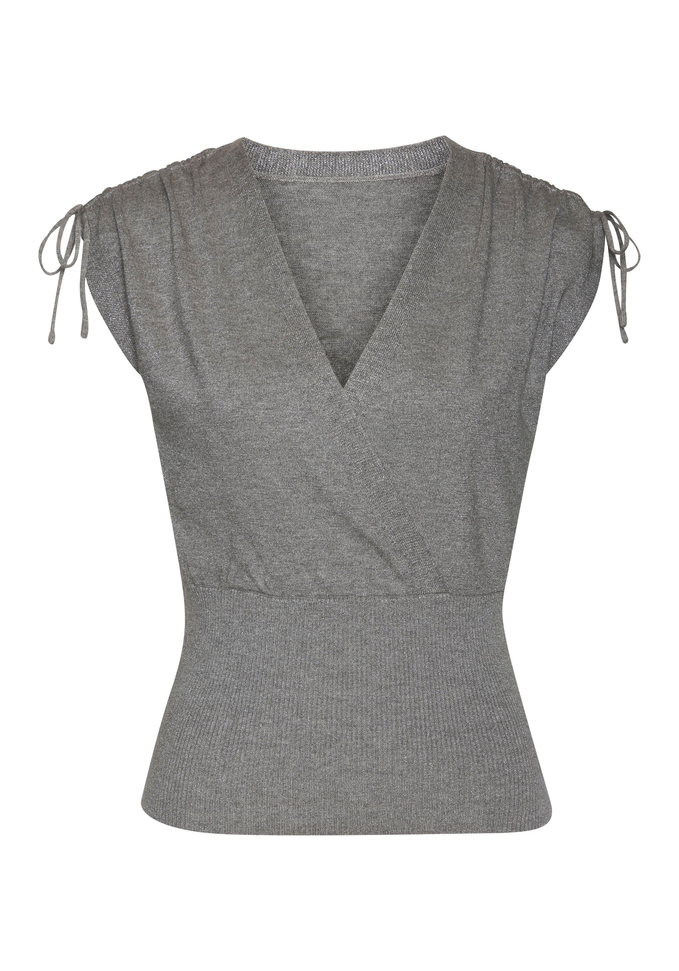 LASCANA Stricktop, mit glänzendem Lurexgarn