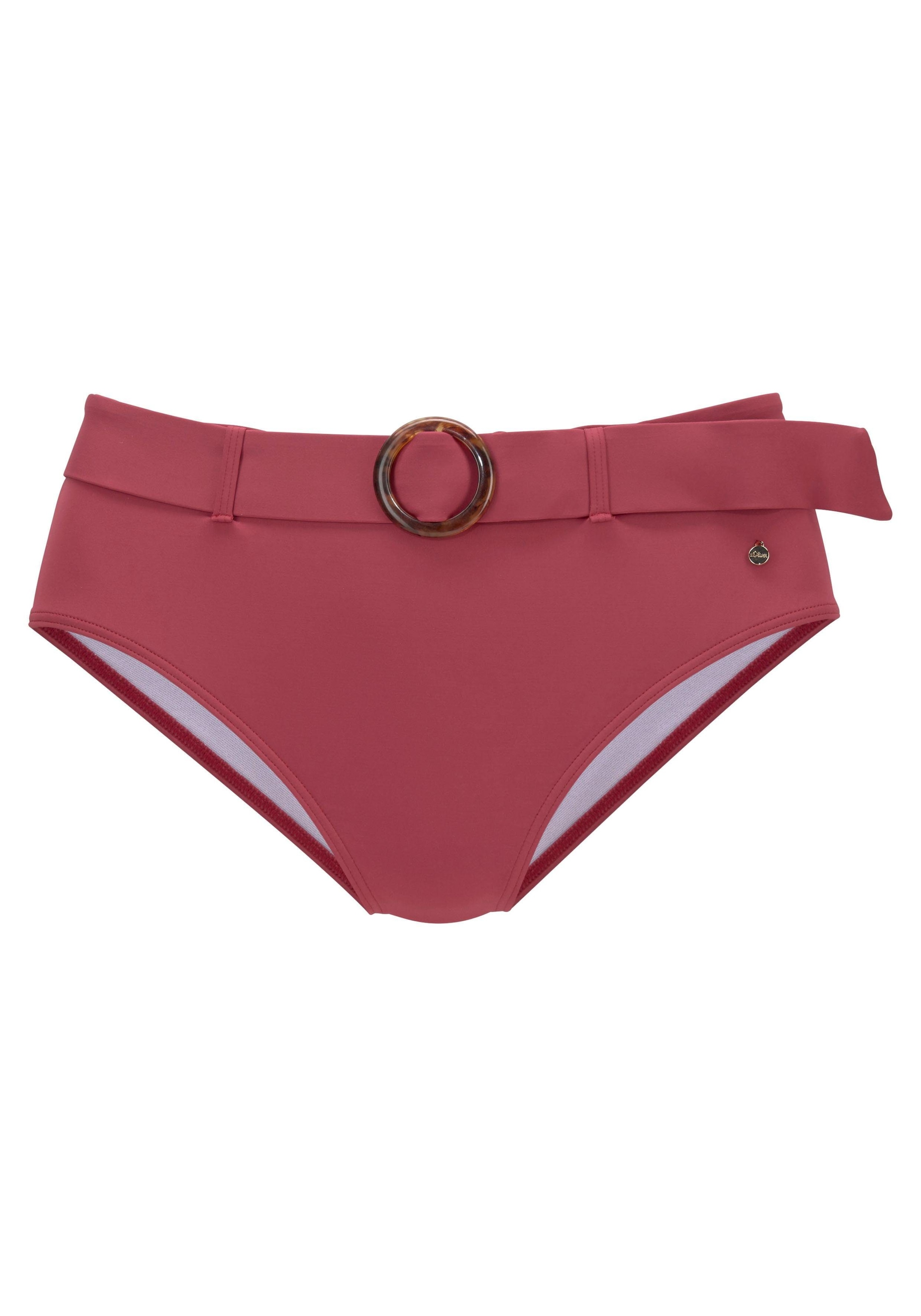 s.Oliver Highwaist-Bikini-Hose »Rome«, mit abnehmbarem Gürtel