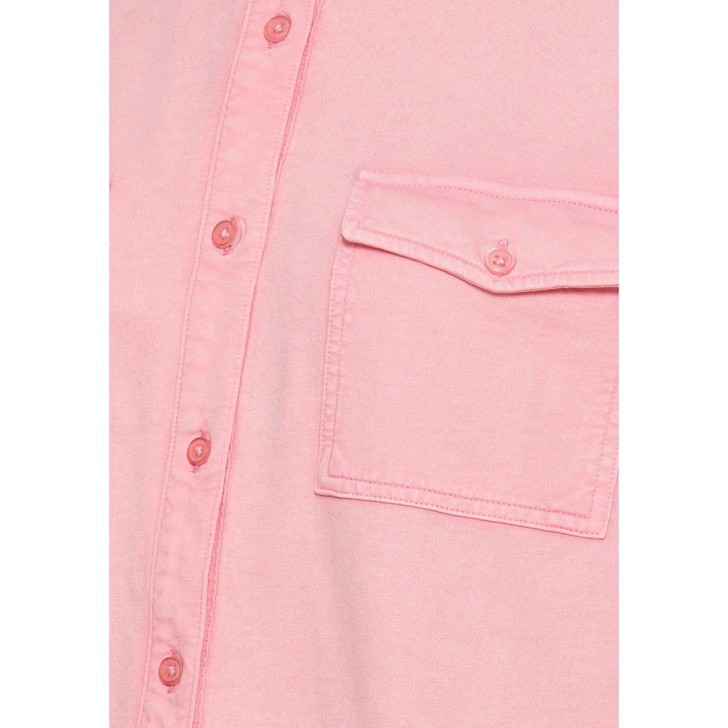 Buffalo Blusenshirt, Loungeshirt im Used-Look, Loungewear