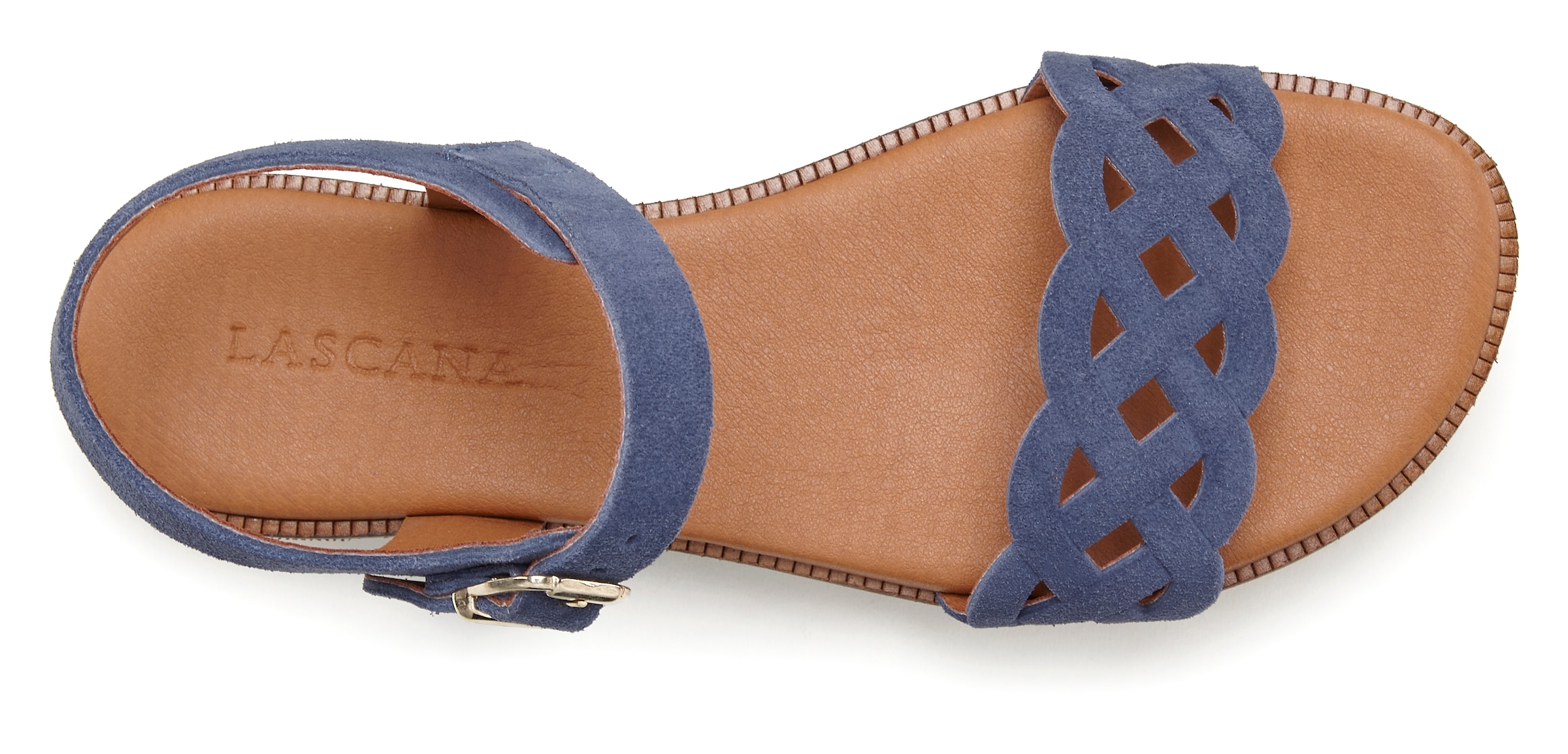LASCANA Sandale »Sommerschuh«, Sandalette, Sommerschuh aus Leder mit Cut-Outs und weicher Innensohle