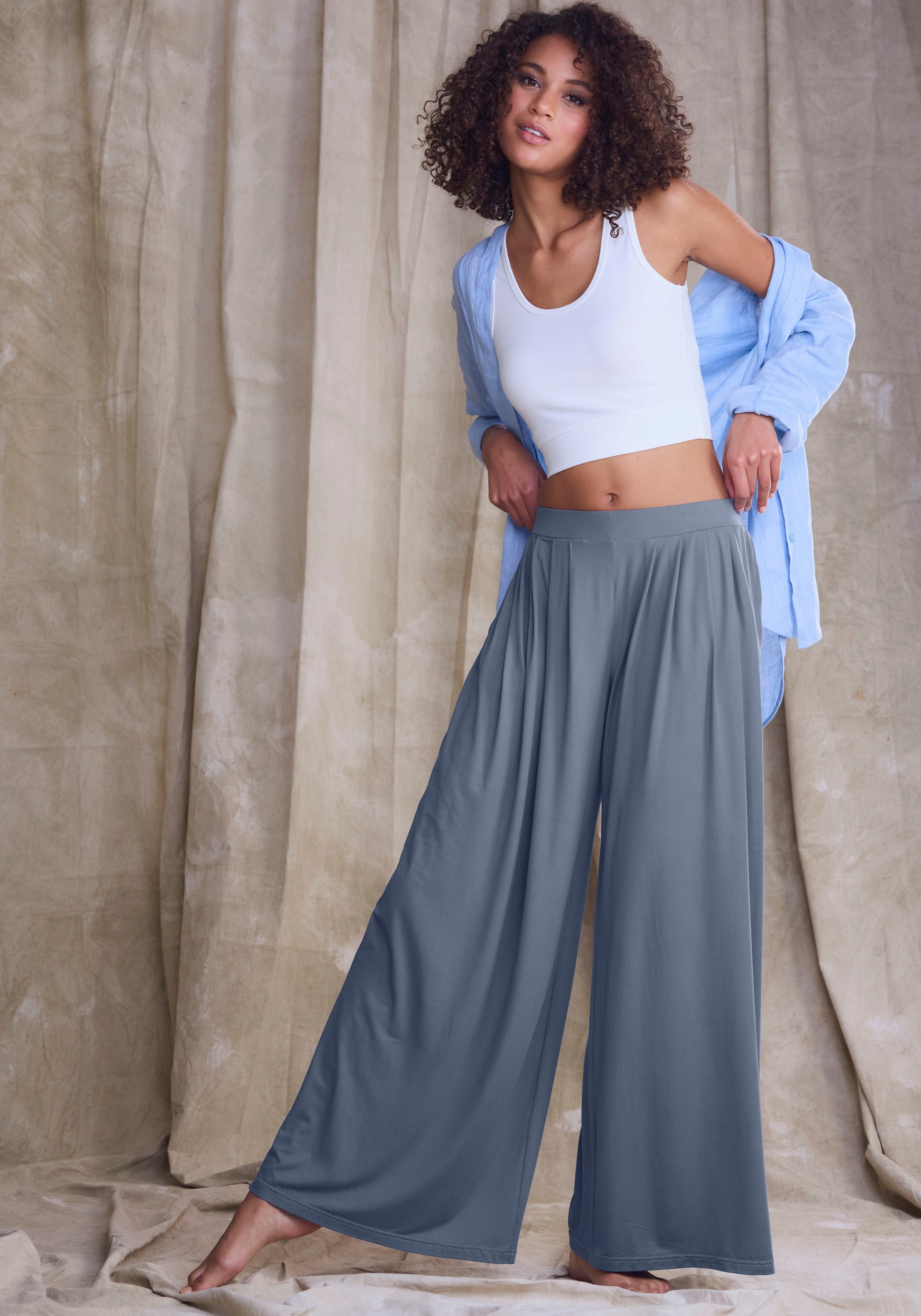 LASCANA Pantalon à enfiler »Extra Weit«  mit extraweit geschnittenen Beinen