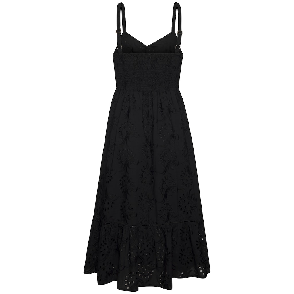 LASCANA Midikleid, mit sommerlicher Lochstickerei