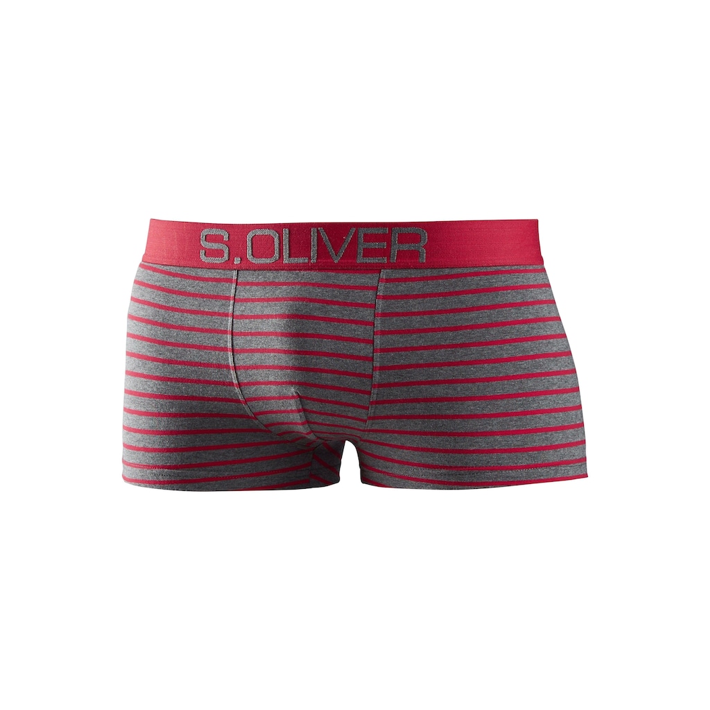 s.Oliver Hipster, (Packung, 4 St.), knapp sitzende Boxershorts für Herren aus Baumwoll-Mix