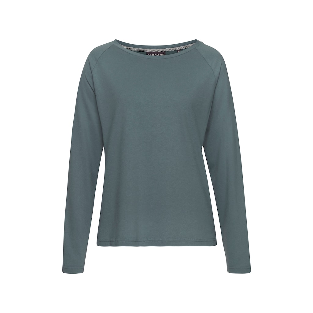 Elbsand Longsleeve »Tinna«, mit Logodruck hinten, Langarmshirt aus Baumwoll-Mix, sportlich-casual