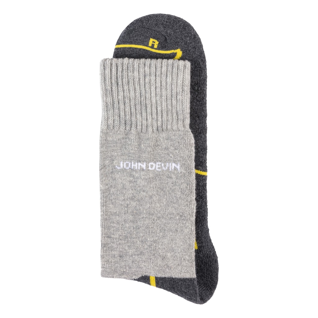 John Devin Funktionssocken, (Packung, 4 Paar), mit Sohlen über Zehen und hoch Fersenplüsch
