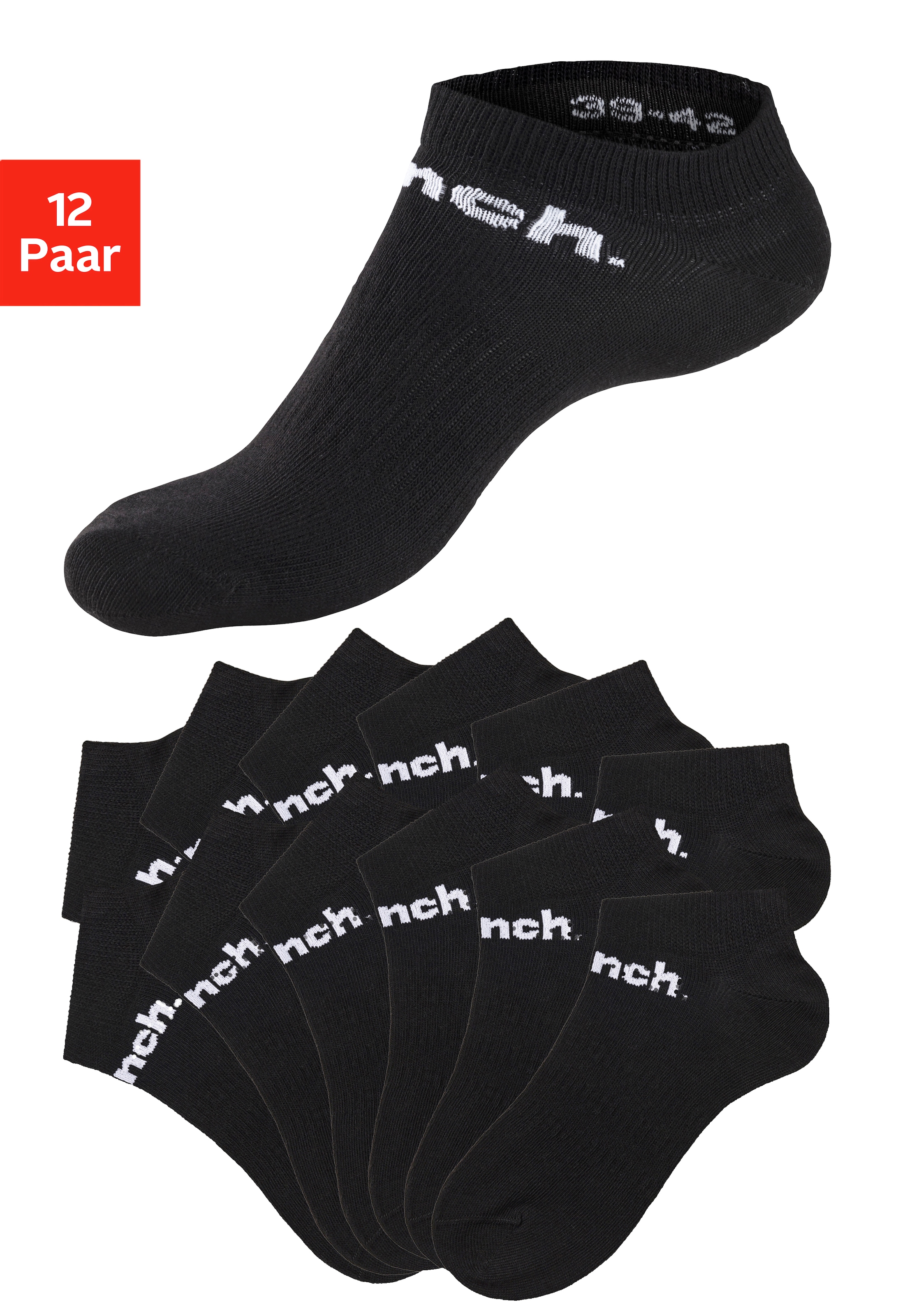 Bench. Sportsocken Packung, 12 Paar tlg. Sneakersocken mit klassischem Logoschriftzug