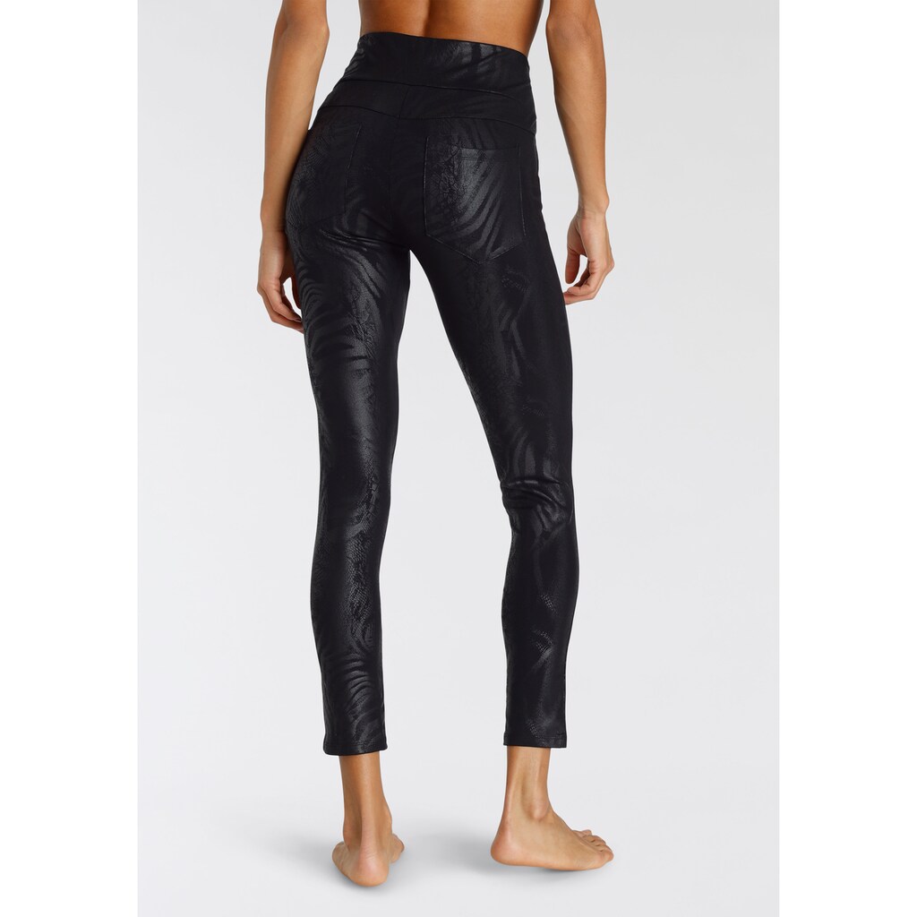 LASCANA Leggings, mit tonigem Druck