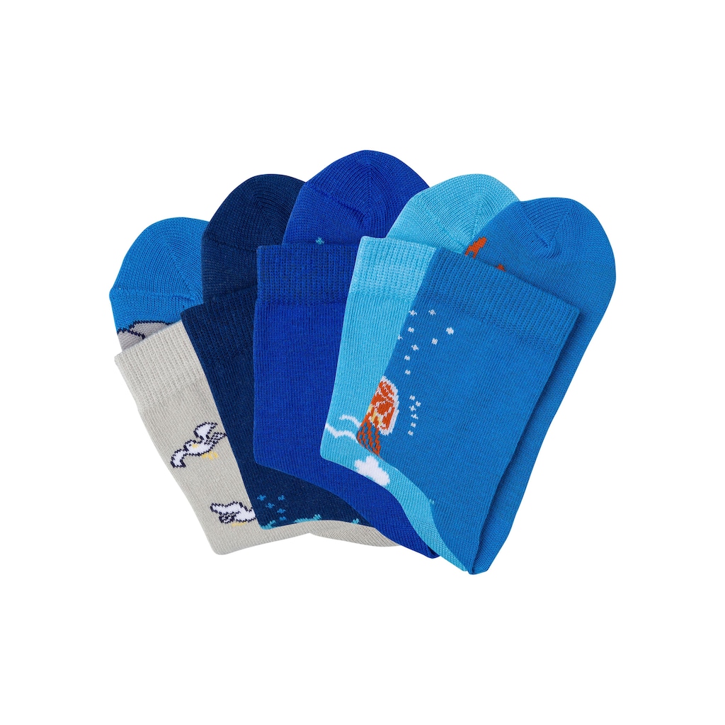 Arizona Socken, (Packung, 5 Paar), mit Meeresmotiven