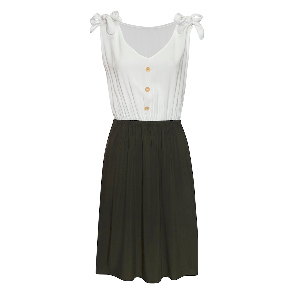 LASCANA Sommerkleid, mit Schleifen, Strandkleid, casual