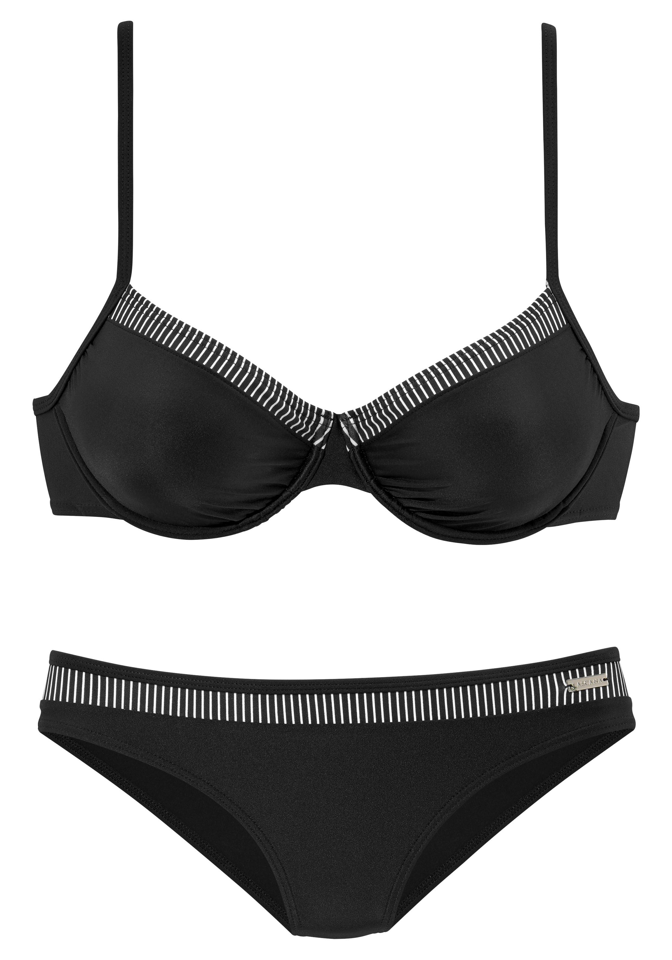 LASCANA Bügel-Bikini mit gestreiften Einsätzen