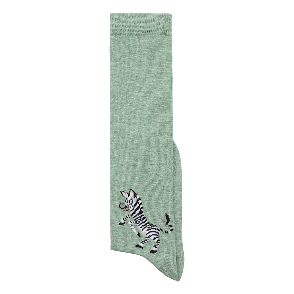 H.I.S Kniestrümpfe, (Packung, 5 Paar), mit eingestricktem Moriv